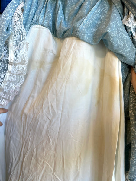 1970s Gunne Sax light blue long sleeve dress
