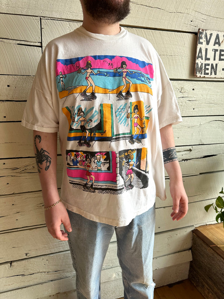 1980s/1990s roller girls t-shirt