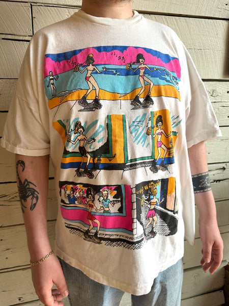 1980s/1990s roller girls t-shirt