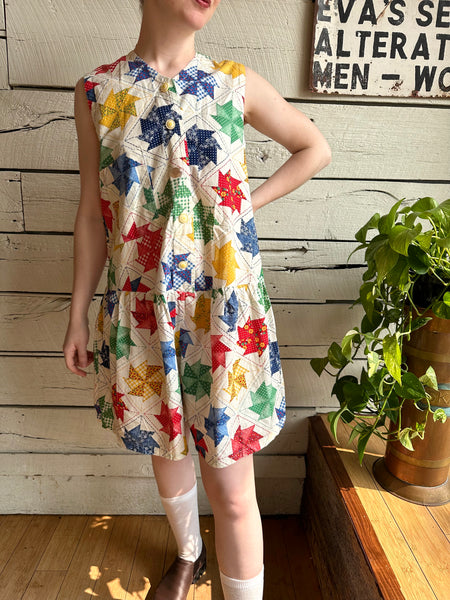 1960s handmade pinwheel romper