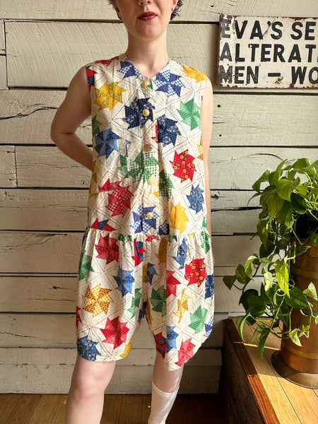 1960s handmade pinwheel romper