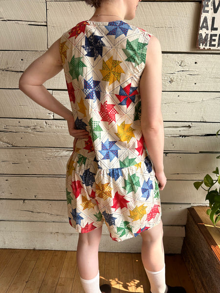 1960s handmade pinwheel romper