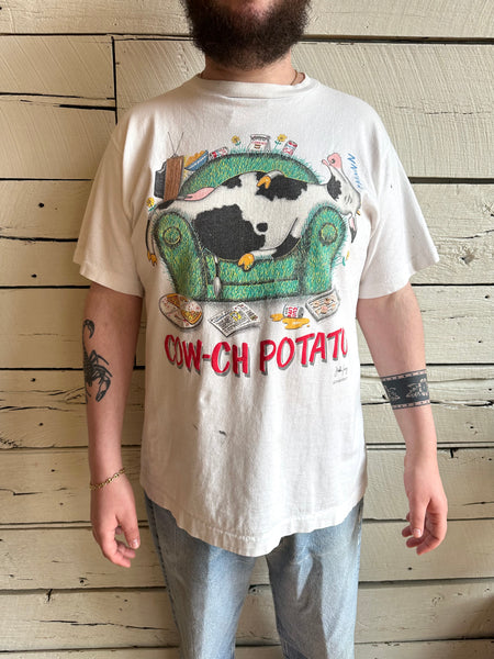 1980s cow-ch potato t-shirt