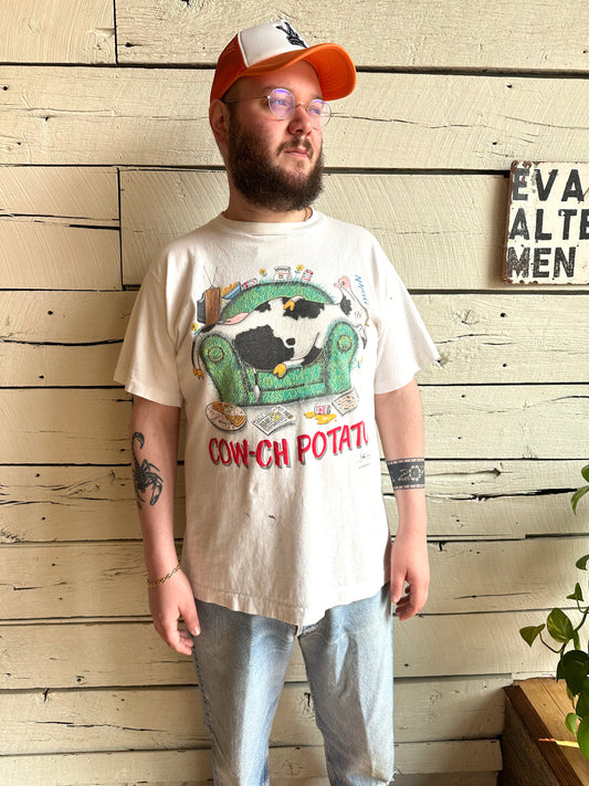 1980s cow-ch potato t-shirt