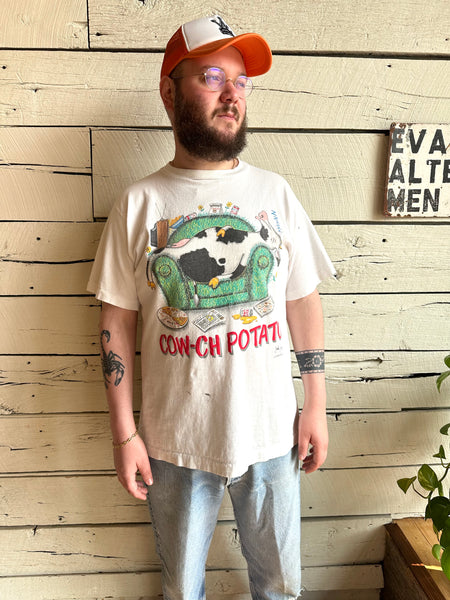 1980s cow-ch potato t-shirt