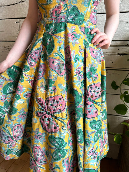 1950s butterfly dress