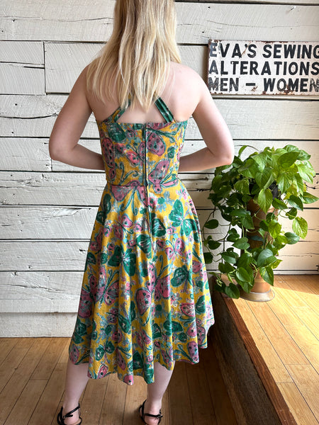 1950s butterfly dress