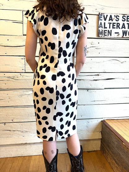 Contemporary Escada black and white printed dress