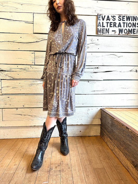 1970s Emilio Pucci gray and white dress