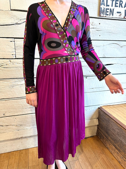 1960s Emilio Pucci purple multicolored dress