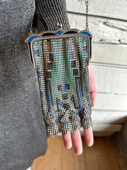 1920s Whiting and Davis deco chainmail bag
