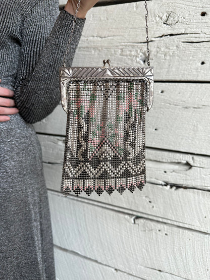 1920s patterned deco chainmail bag
