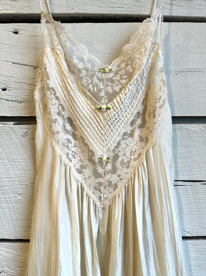 1950s/1960s silk lace lingerie dress