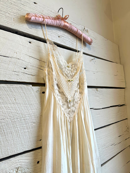 1950s/1960s silk lace lingerie dress