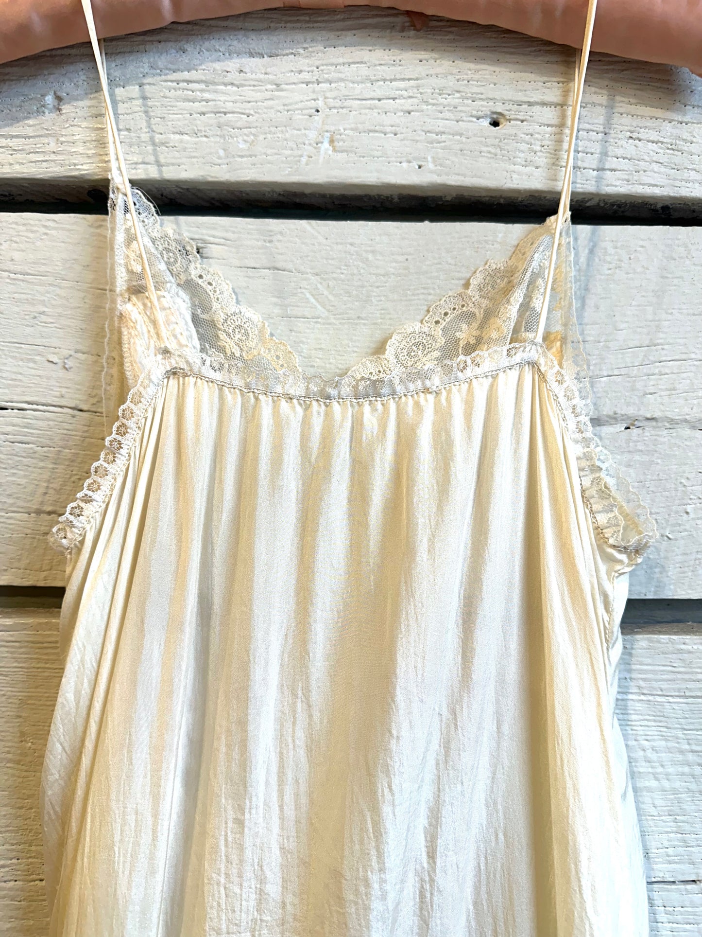 1950s/1960s silk lace lingerie dress