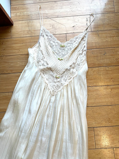 1950s/1960s silk lace lingerie dress