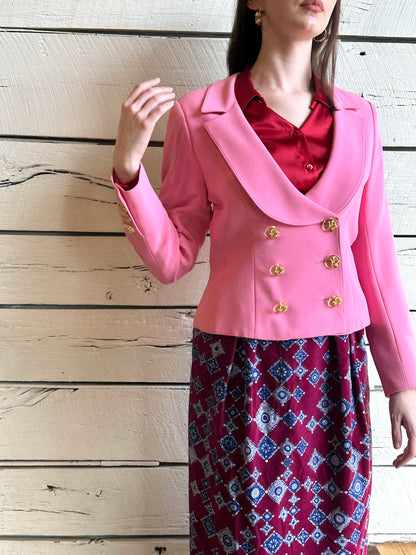 1980s Valentino Miss V pink blazer