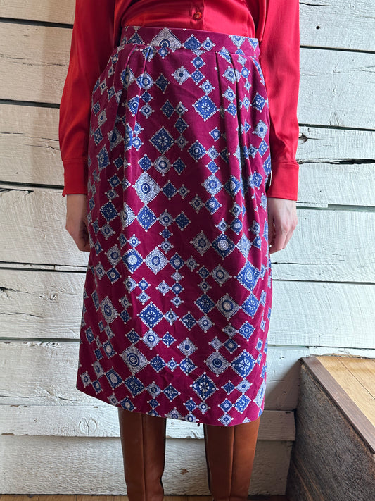 1960s/1970s Emilio Pucci velvet midi skirt