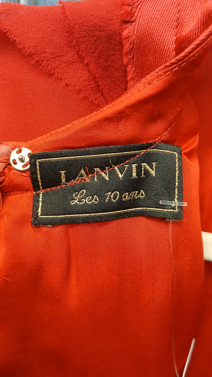 2015 Red Silk Accent Lanvin Cocktail Dress